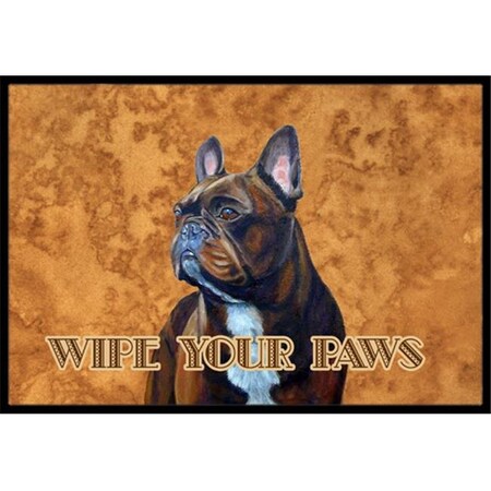 Carolines Treasures Carolines Treasures LH9455JMAT 24 X 36 In. French Bulldog Wipe Your Paws Indoor Or Outdoor Mat LH9455JMAT